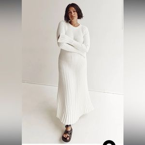 DISSH Ada white long sleeve midi dress size small